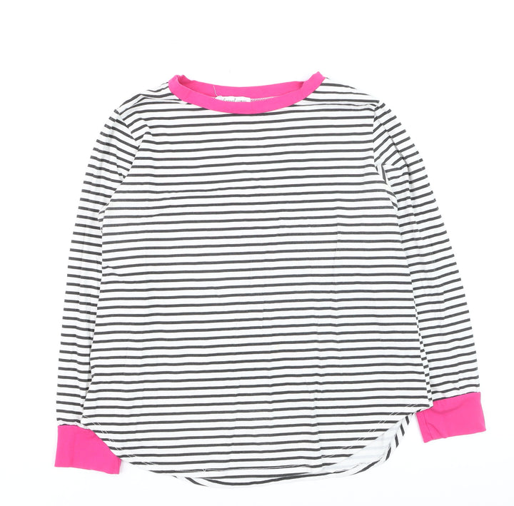 The Casual Company Women’s Multicoloured Striped Long Sleeve Cotton T-Shirt Size M
