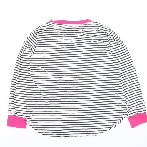 The Casual Company Women’s Multicoloured Striped Long Sleeve Cotton T-Shirt Size M