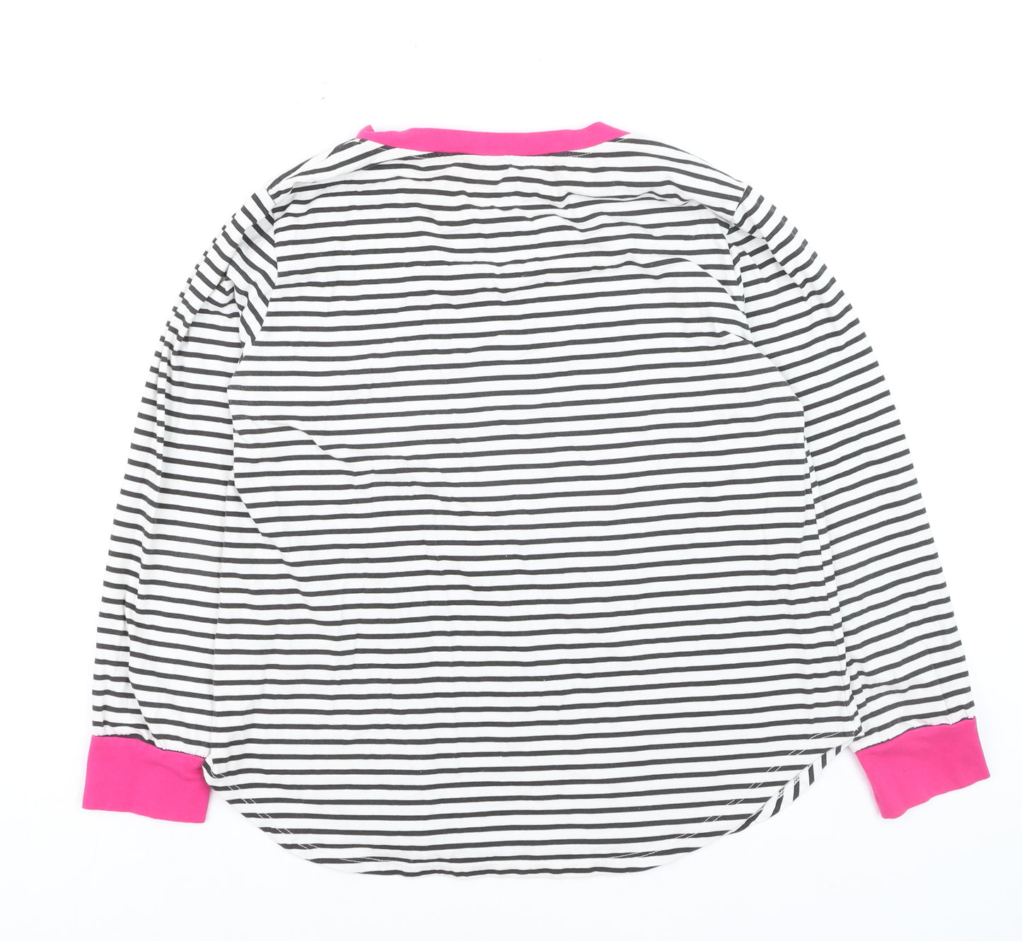 The Casual Company Women’s Multicoloured Striped Long Sleeve Cotton T-Shirt Size M
