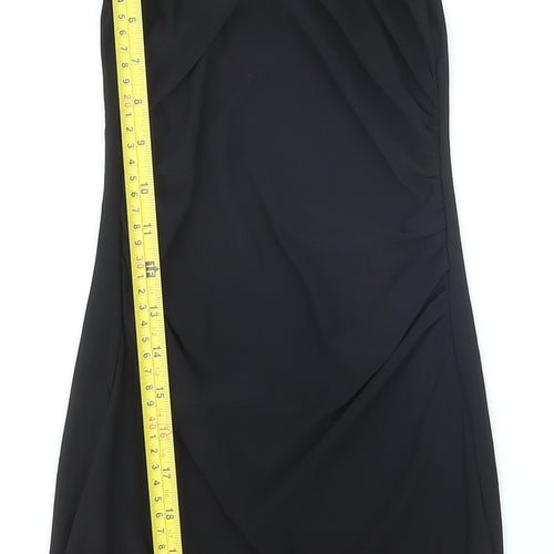 Pull&Bear Women’s Black Off Shoulder Bodycon Ruched Dress XS