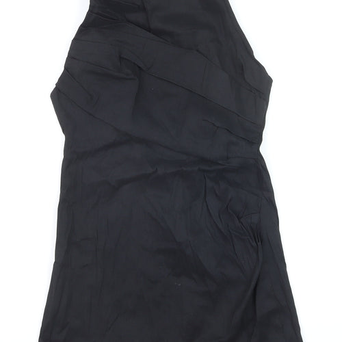 Zara Women Black Halter Bodycon Short Dress Size 12