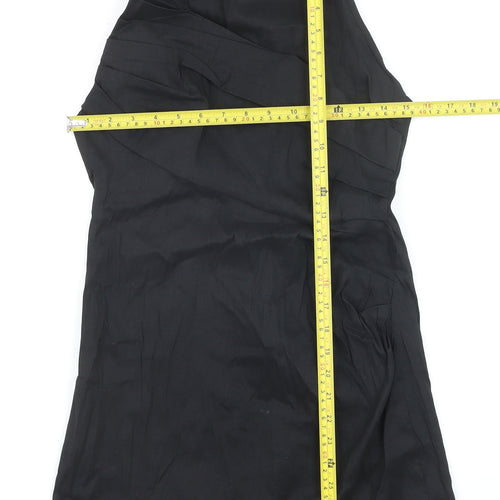 Zara Women Black Halter Bodycon Short Dress Size 12