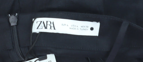 Zara Women Black Halter Bodycon Short Dress Size 12