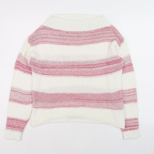 United Colors of Benetton Women's Multicoloured Striped Knit Jumper M