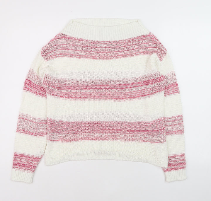 United Colors of Benetton Women's Multicoloured Striped Knit Jumper M