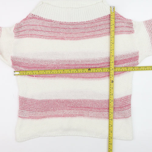 United Colors of Benetton Women's Multicoloured Striped Knit Jumper M