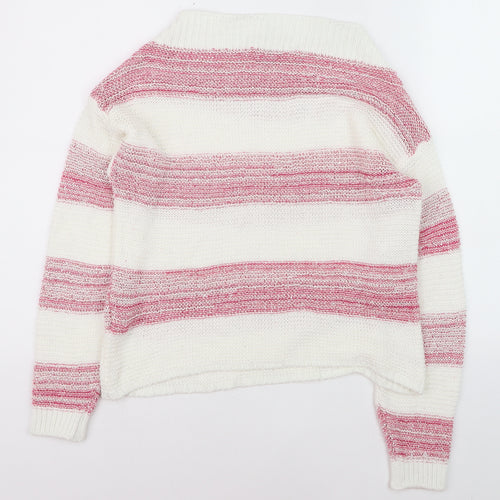 United Colors of Benetton Women's Multicoloured Striped Knit Jumper M