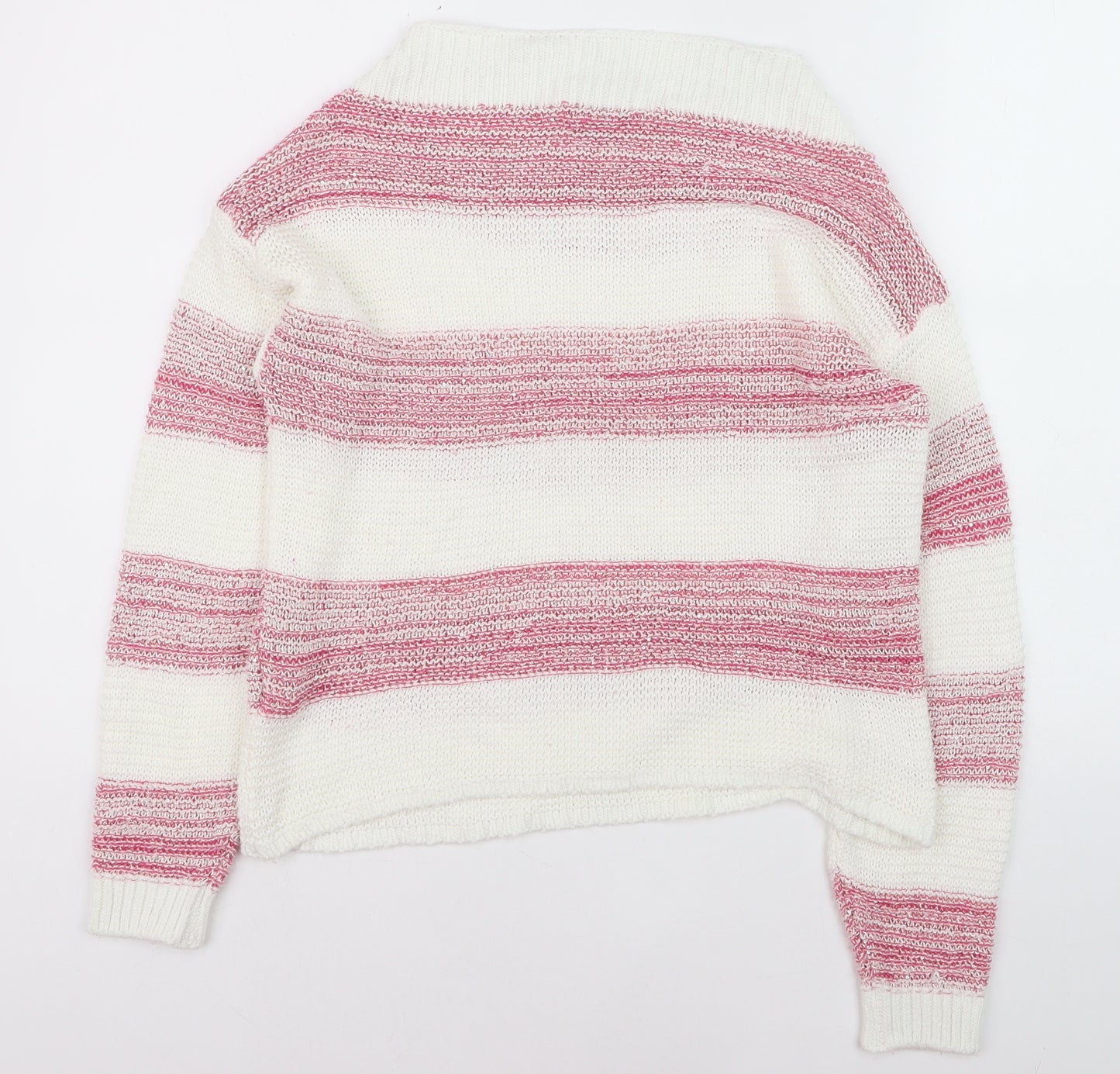 United Colors of Benetton Women's Multicoloured Striped Knit Jumper M