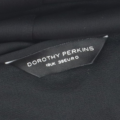 Dorothy Perkins Women's Black Beaded Chiffon Tunic Blouse Size 10