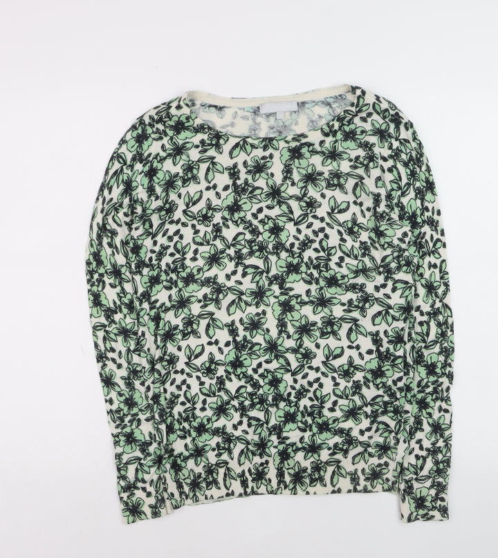 Red Herring Women's Multicoloured Floral Cotton Crew Neck Jumper M