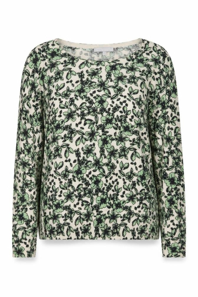 Front view of Red Herring Women's Multicoloured Floral Cotton Crew Neck Jumper M