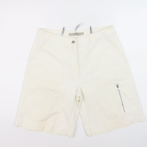 Zerres Men's Ivory Cotton Cargo Shorts Size L 40in