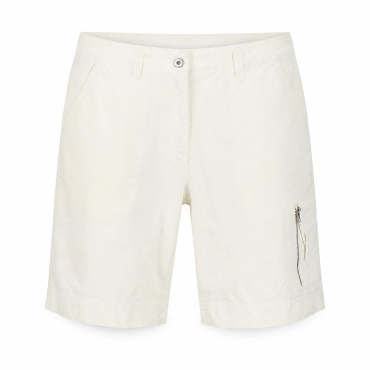 Front view of Zerres Men's Ivory Cotton Cargo Shorts, size L, 40in