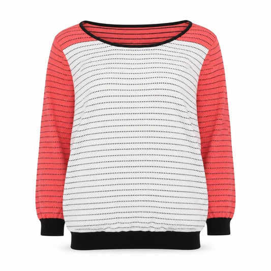 Front view of Oasis Women Multicoloured Striped Cotton Knit jumper, size L