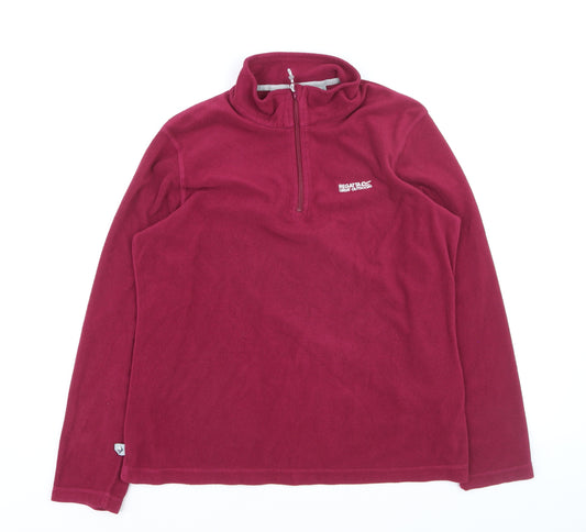 Regatta Great Outdoors Women Burgundy 1/2 Zip Fleece Pullover UK 14