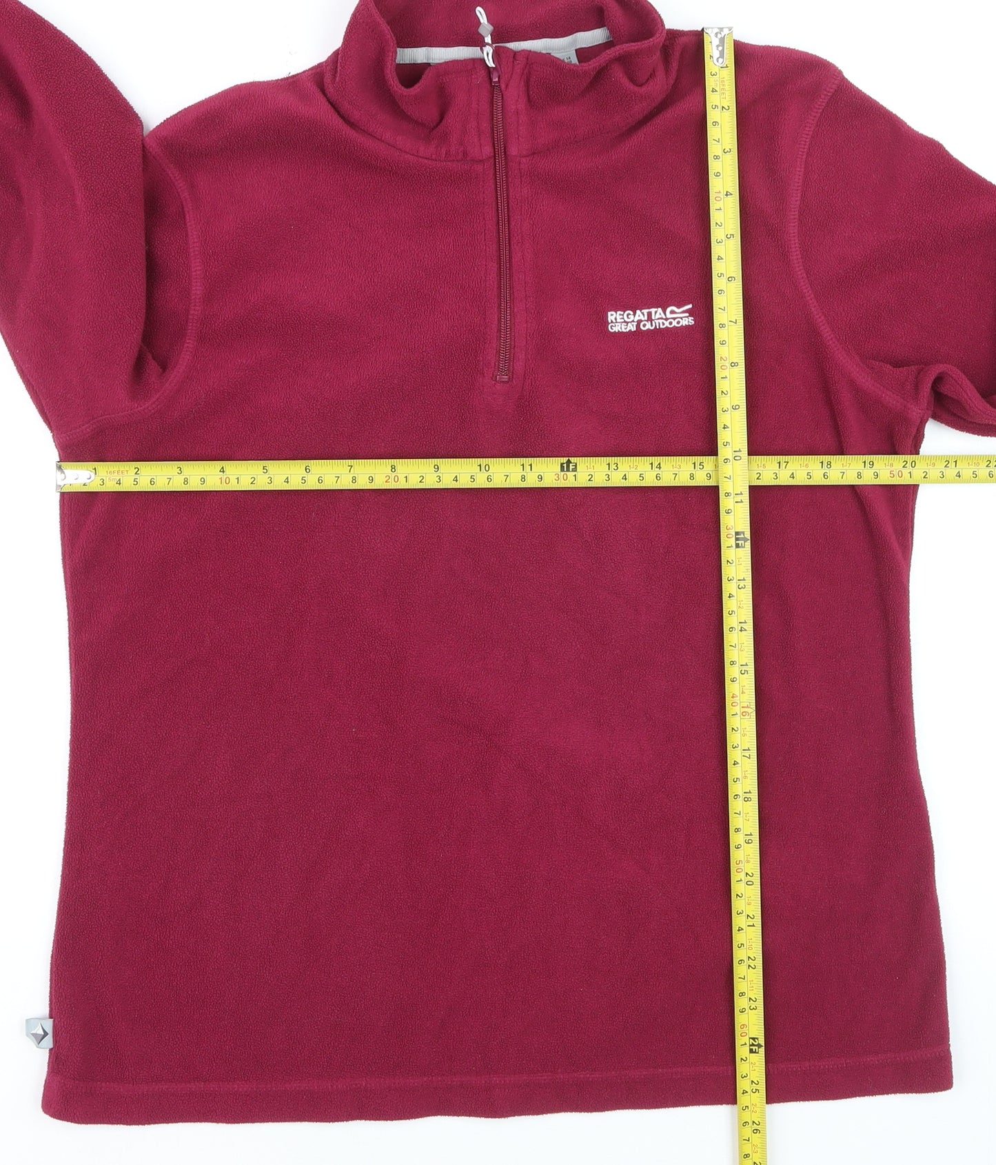 Regatta Great Outdoors Women Burgundy 1/2 Zip Fleece Pullover UK 14