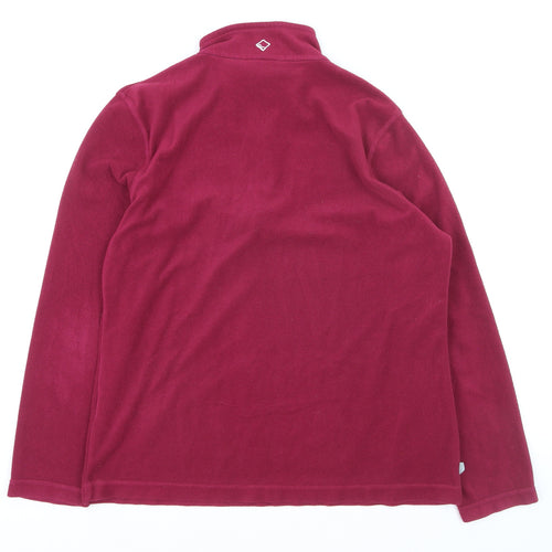 Regatta Great Outdoors Women Burgundy 1/2 Zip Fleece Pullover UK 14