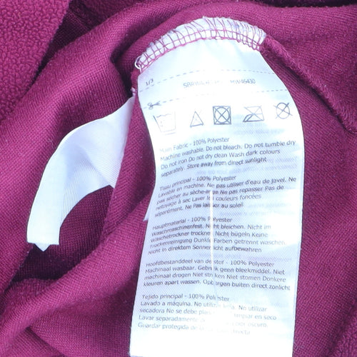 Regatta Great Outdoors Women Burgundy 1/2 Zip Fleece Pullover UK 14