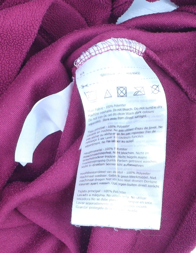 Regatta Great Outdoors Women Burgundy 1/2 Zip Fleece Pullover UK 14