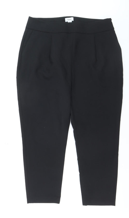Coast Women's Black Size 20 Tapered Cigarette Trousers
