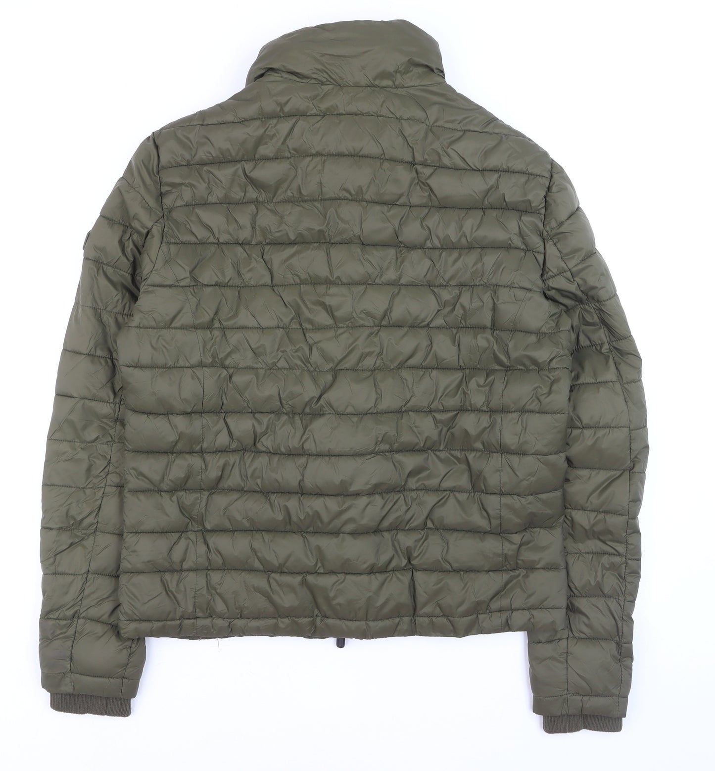 Nike Men’s Green Puffer Jacket Size L Lightweight Water Resistant Zip Up