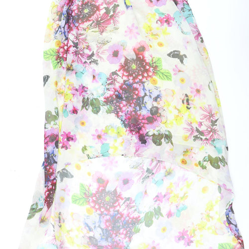 Accessorize Women Multicoloured Floral Strapless Midi Dress M