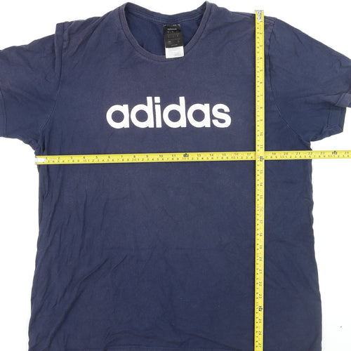 Adidas Men's Navy Blue XL Crew Neck Short Sleeve T-Shirt
