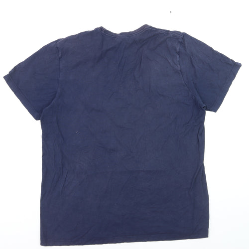 Adidas Men's Navy Blue XL Crew Neck Short Sleeve T-Shirt