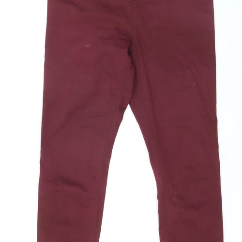 Dunnes Stores Women's Red Jegging Leggings Size 12 Stretch Cotton