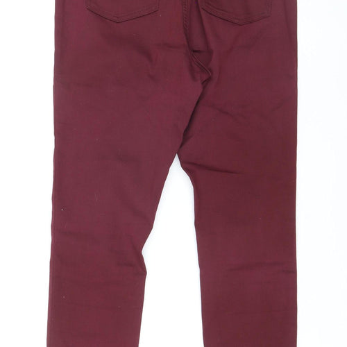 Dunnes Stores Women's Red Jegging Leggings Size 12 Stretch Cotton
