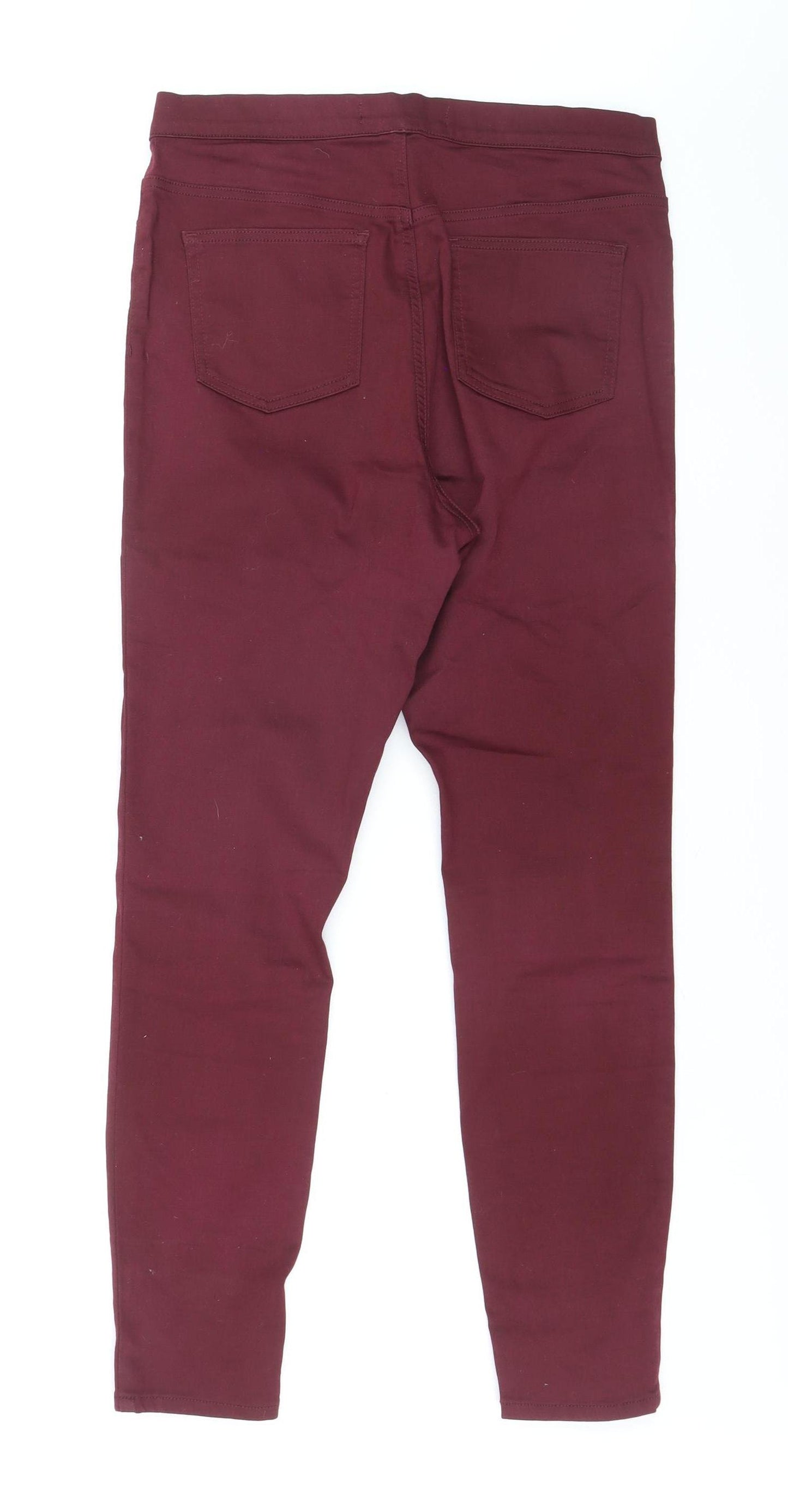 Dunnes Stores Women's Red Jegging Leggings Size 12 Stretch Cotton