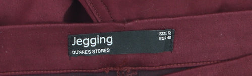 Dunnes Stores Women's Red Jegging Leggings Size 12 Stretch Cotton