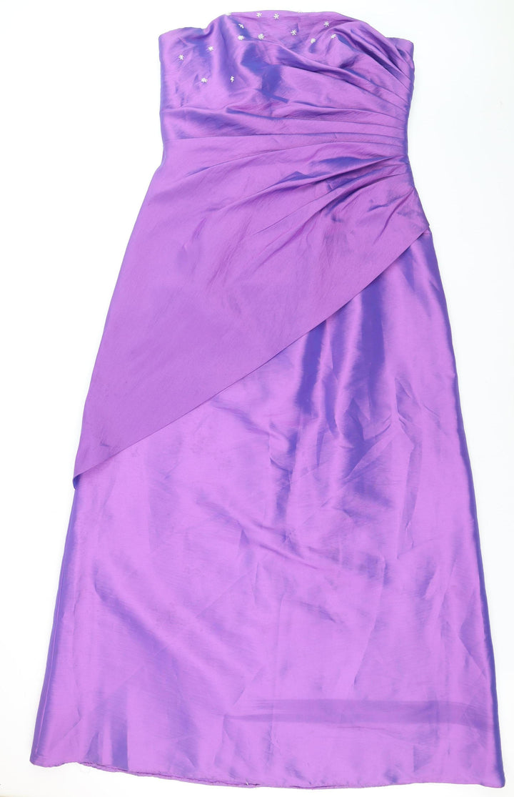Hilary Morgan Women’s Purple Strapless Ball Gown Dress Size 18