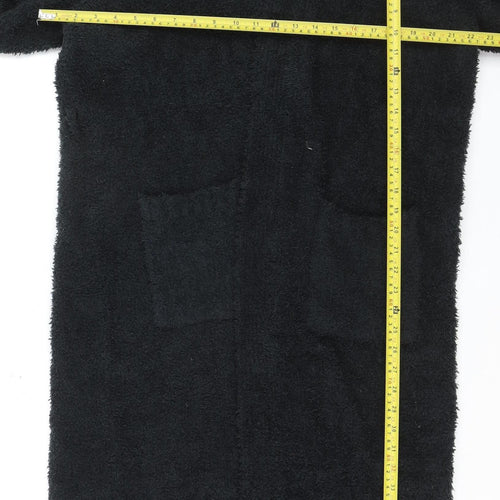 SKIMS Women Black L/XL Longline Open Cardigan Soft Knit Cozy Style