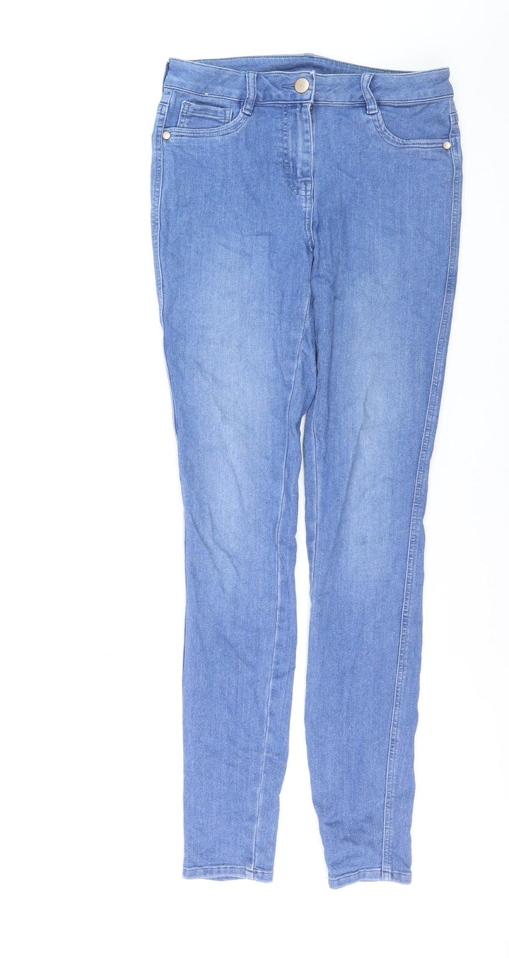 Next Women Blue Skinny Jeans Size 10L Tall Stretch Denim