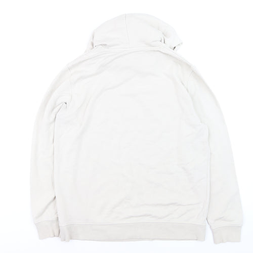 Jack & Jones Men’s Beige XL Pullover Hoodie with Logo Print