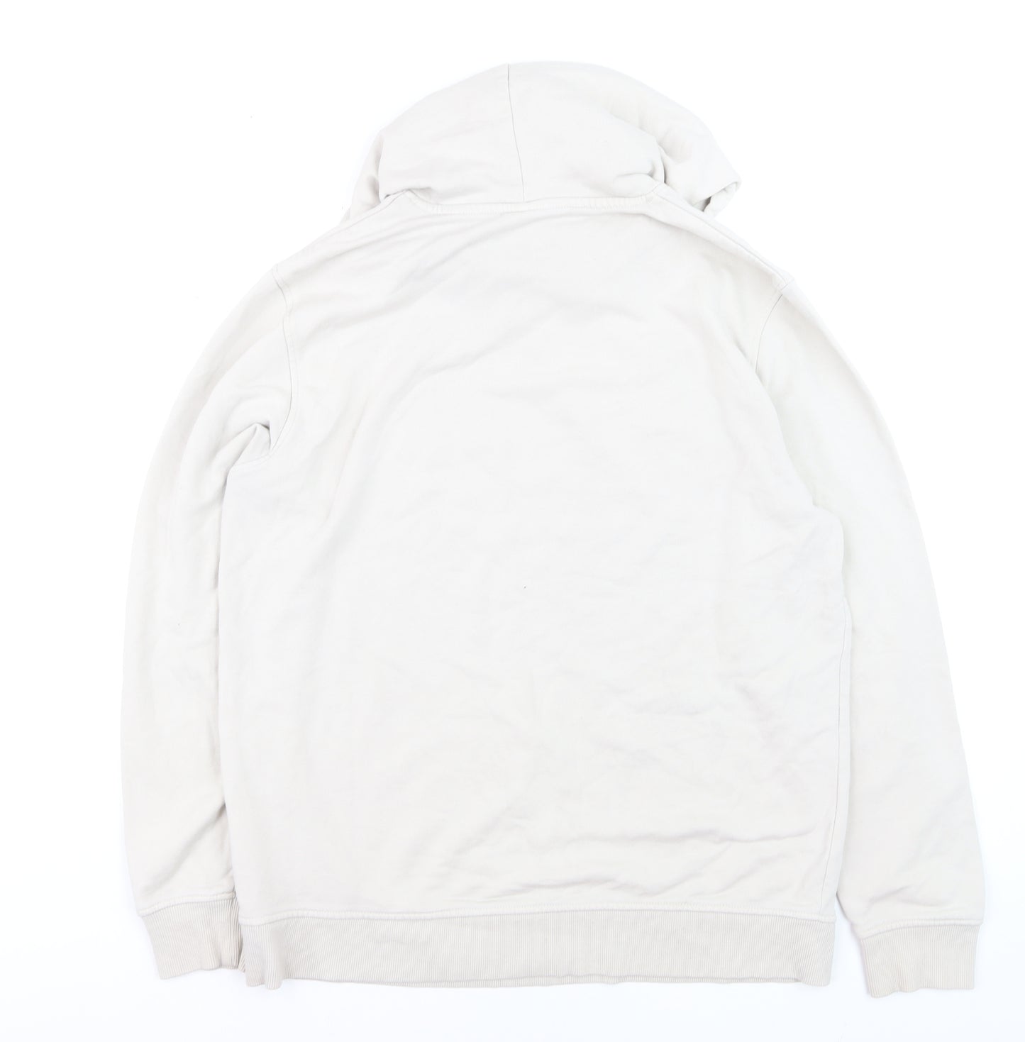 Jack & Jones Men’s Beige XL Pullover Hoodie with Logo Print