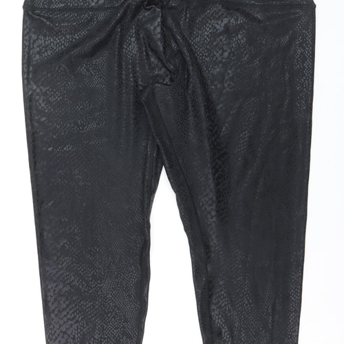 Next Active Womens Black 2XL Animal Print Leggings Gym Trousers