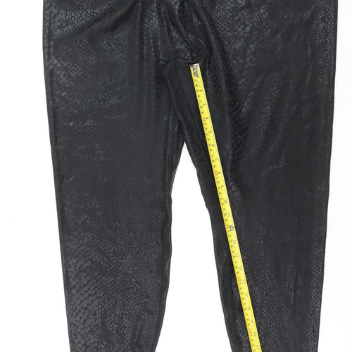 Next Active Womens Black 2XL Animal Print Leggings Gym Trousers