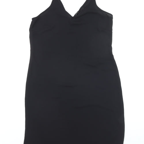 River Island Women's Black Size 8 Slip Dress Sleeveless Knee Length