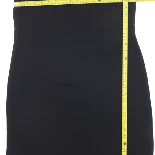 River Island Women's Black Size 8 Slip Dress Sleeveless Knee Length