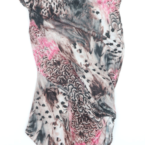 Warehouse Women’s Multicoloured Animal Print Wrap Blouse UK 8