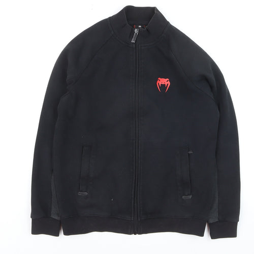 Venum Boys Black Full Zip Hoodie Size 12 Cotton Blend Sportswear