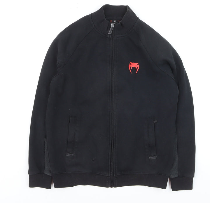Venum Boys Black Full Zip Hoodie Size 12 Cotton Blend Sportswear