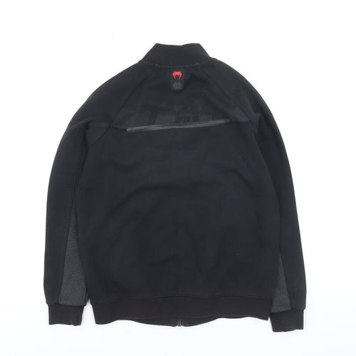 Venum Boys Black Full Zip Hoodie Size 12 Cotton Blend Sportswear