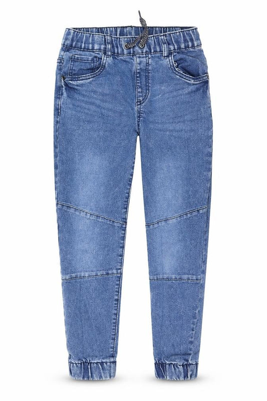 Little Kids Girls Blue Denim Jegging Jeans 8-9 Years Elastic Waist Drawstring