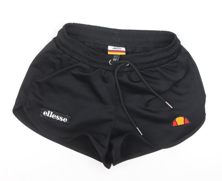 Ellesse Boys Black Athletic Shorts UK 4 Regular Fit Drawstring Sportswear