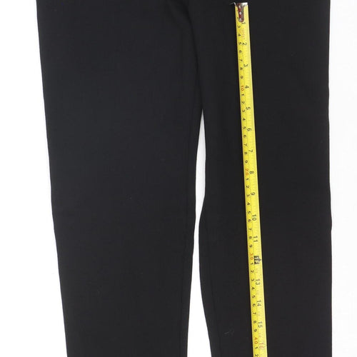 Paolo Connerti Women’s Black M Ankle Leggings Rhinestone Stretch Slim Fit
