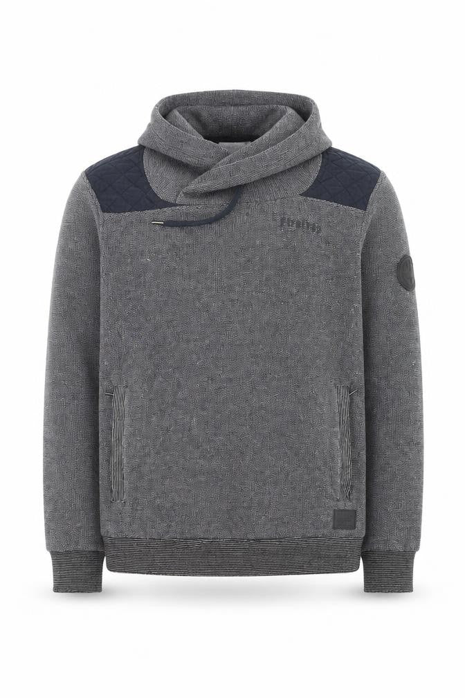 Firetrap Men's Grey Hooded Knit Jumper M Heavyweight Cotton Blend