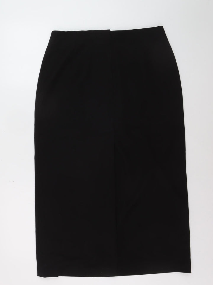 ONLY Women’s Black Midi Pencil Skirt Size 12 Stretch Workwear